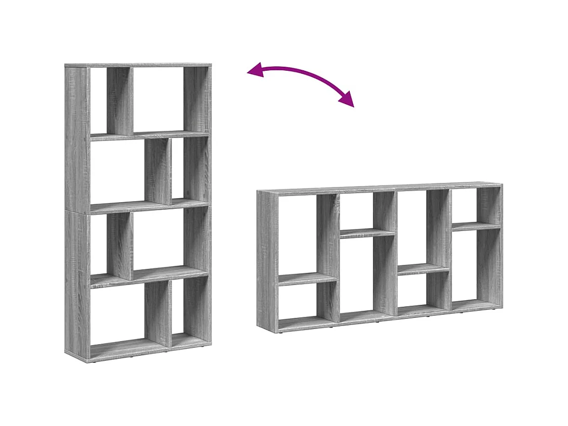 Bücherregal Grau Sonoma 60x20x120 cm Holzwerkstoff