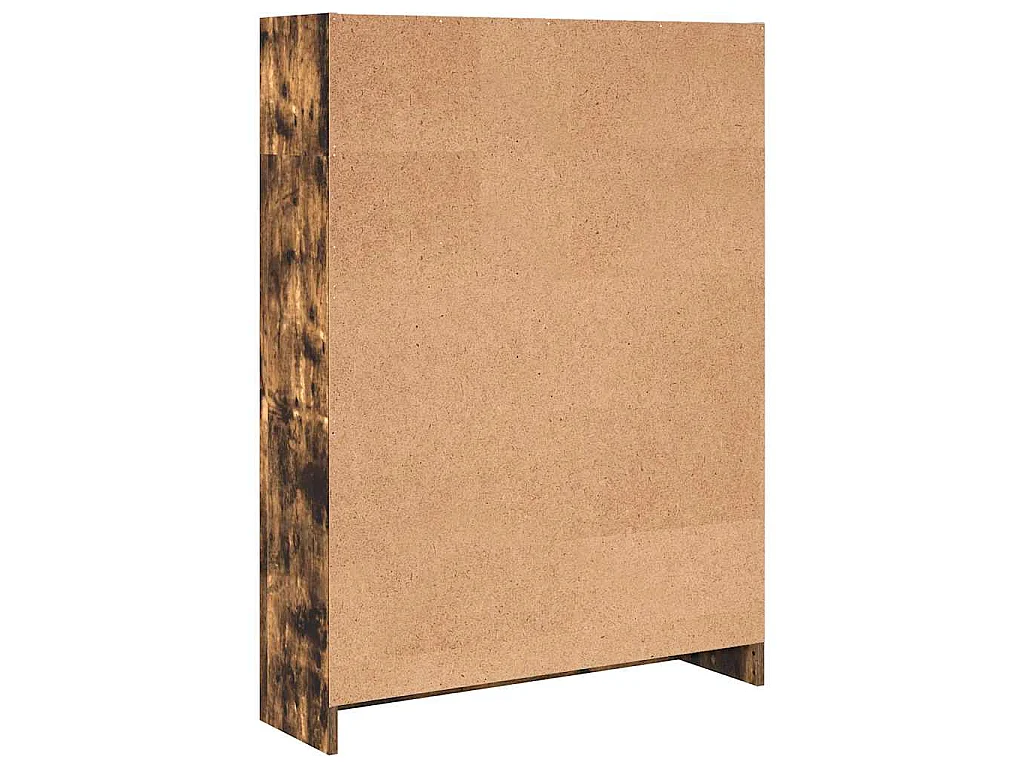 Bibliothèque chêne fumé 80x24x109 cm bois d'ingénierie