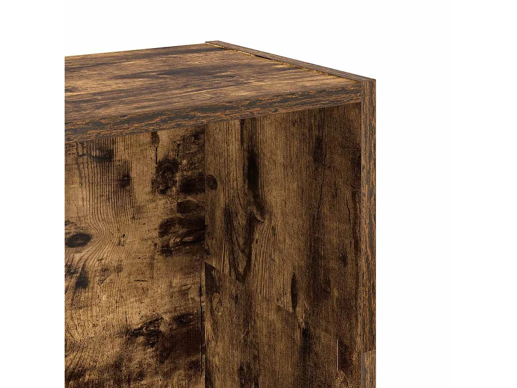 Bibliothèque chêne fumé 80x24x109 cm bois d'ingénierie