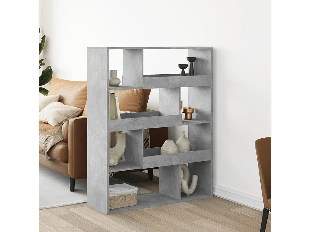 Bücherregal Betongrau 100x33x125,5 cm Holzwerkstoff