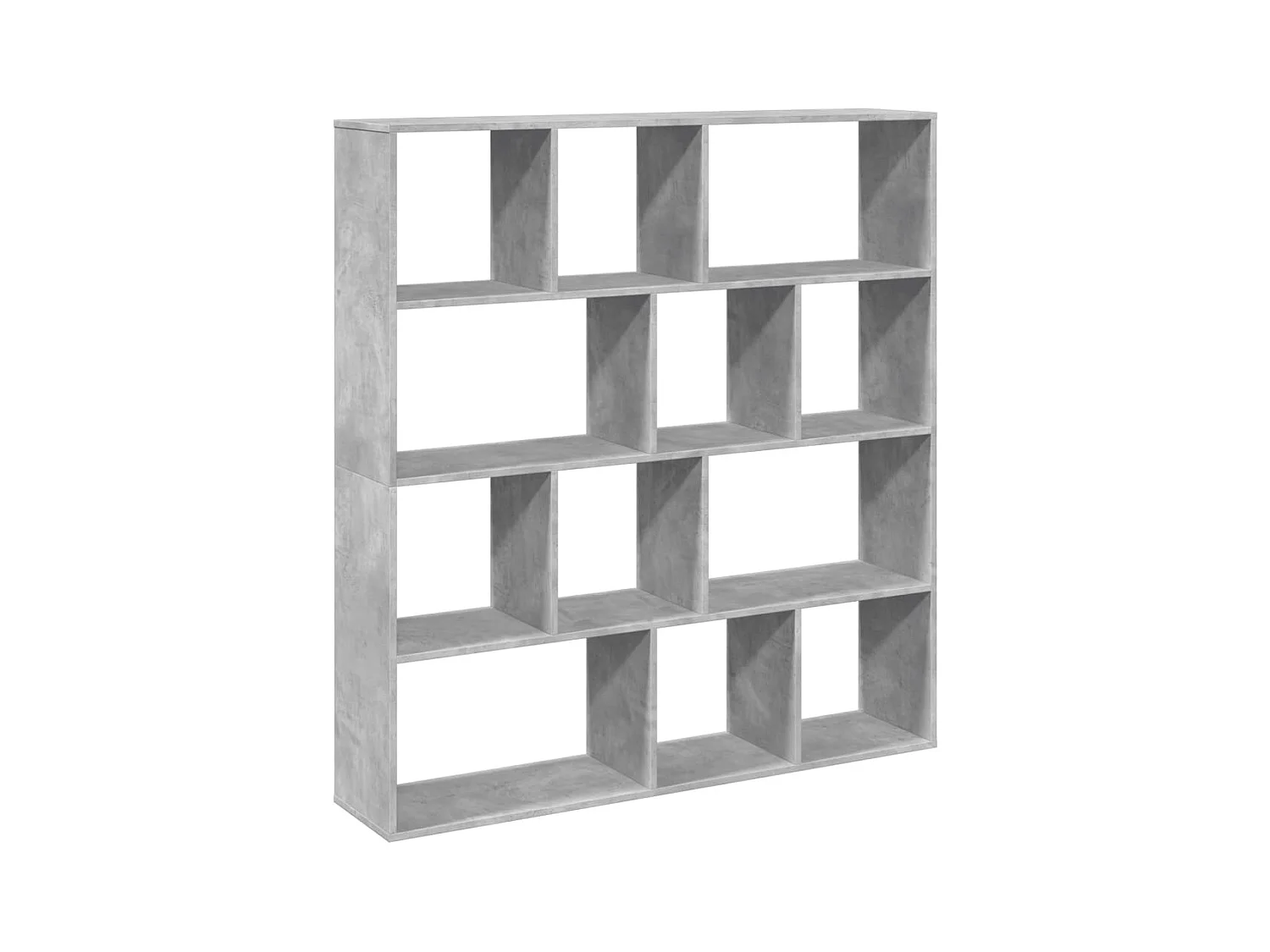 Bücherregal Betongrau 132x29x141,5 cm Holzwerkstoff