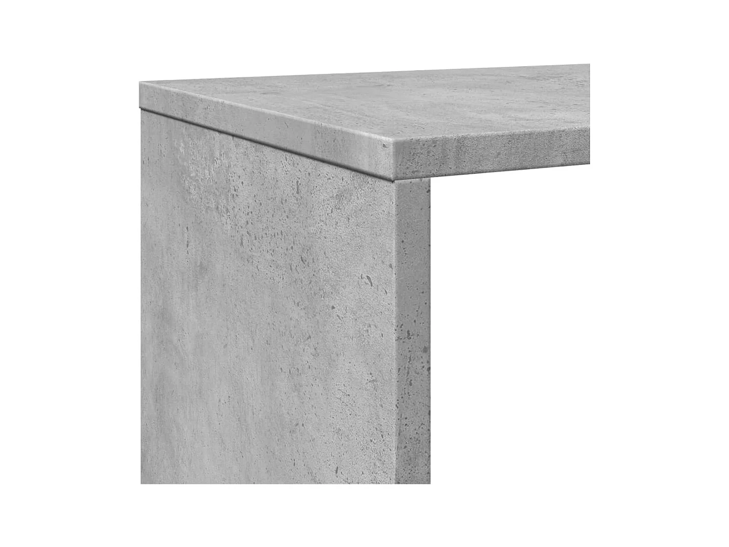 Bücherregal Betongrau 132x29x141,5 cm Holzwerkstoff