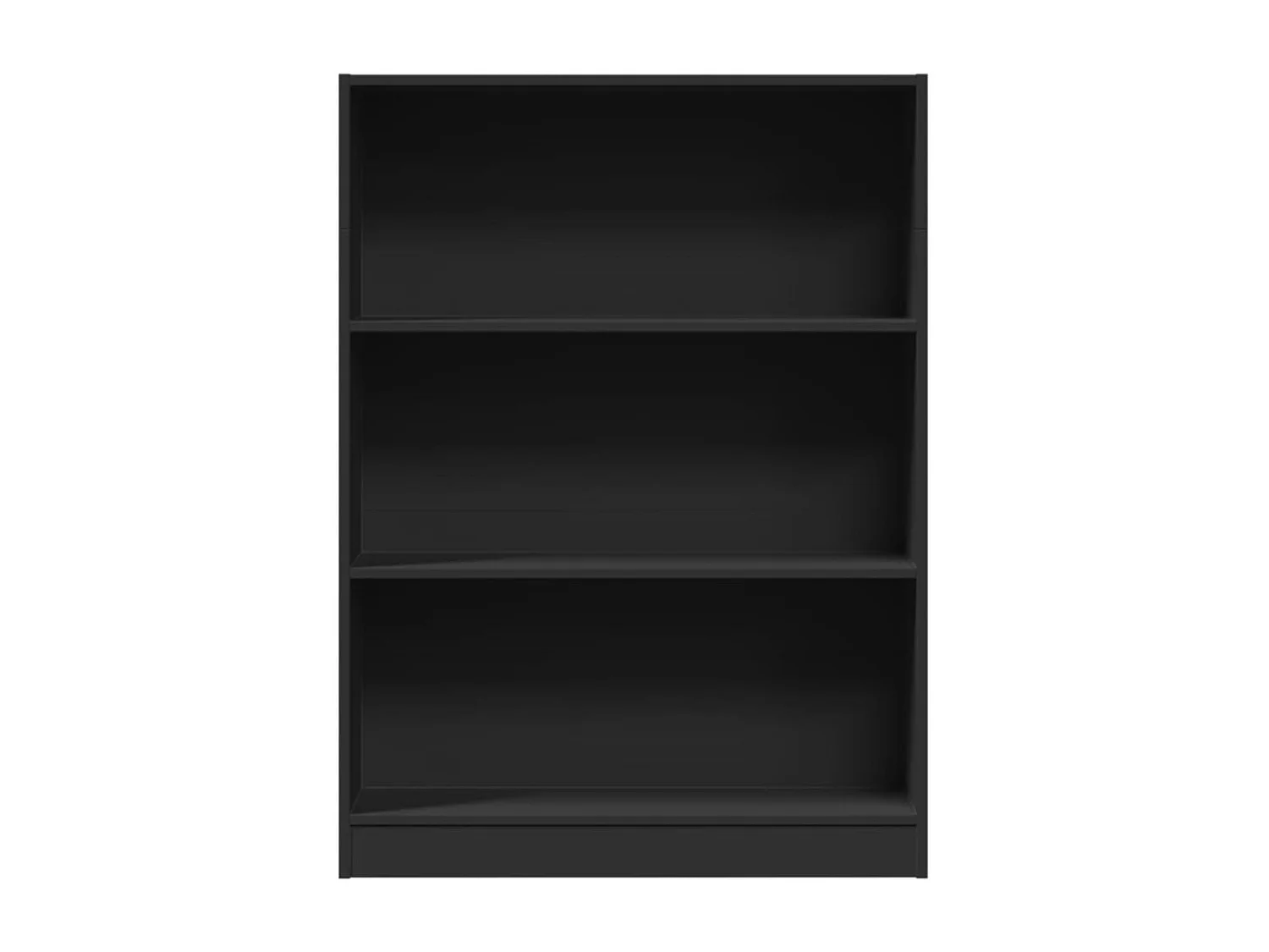 Bibliothèque noir 80x24x109 cm bois d'ingénierie