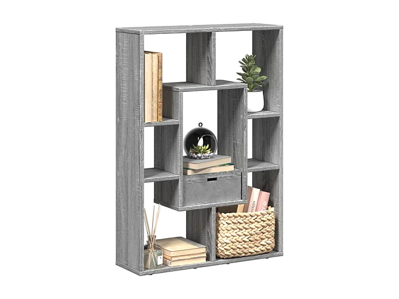 Libreria Grigio Sonoma 63x20x90 cm in Truciolato