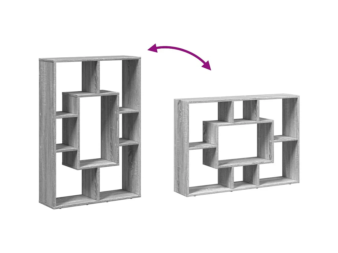 Libreria Grigio Sonoma 63x20x90 cm in Truciolato