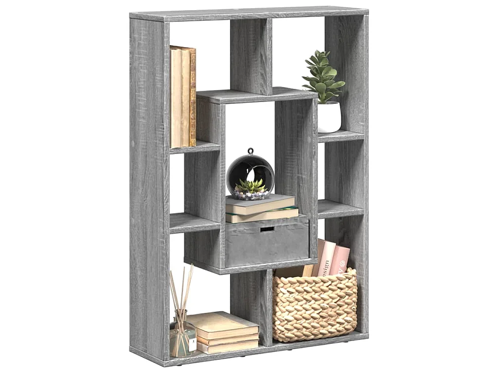 Libreria Grigio Sonoma 63x20x90 cm in Truciolato