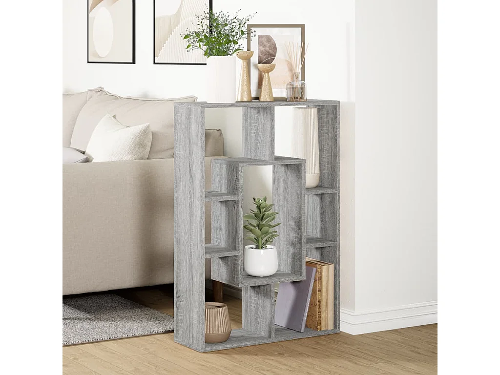 Libreria Grigio Sonoma 63x20x90 cm in Truciolato
