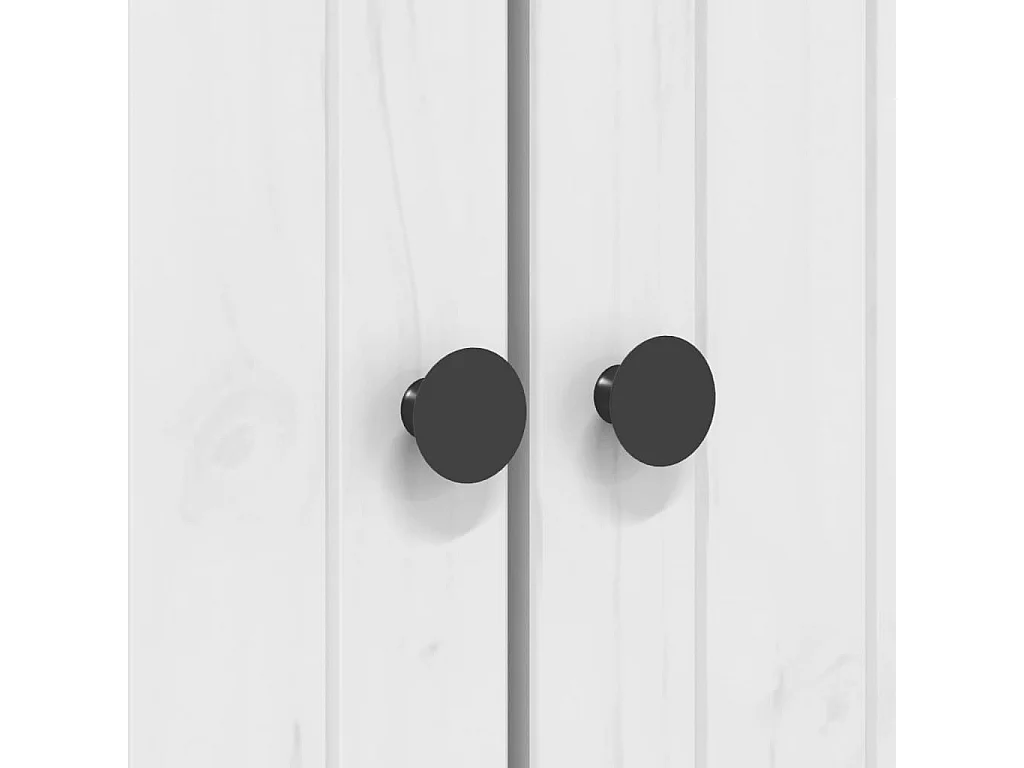 Bibliothèque BODO blanc 82x40x173 cm bois de pin massif