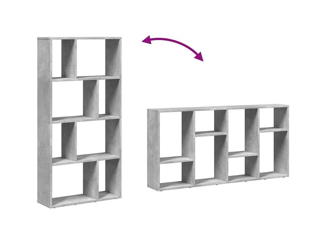 Libreria Grigio Cemento 60x20x120 cm in Truciolato