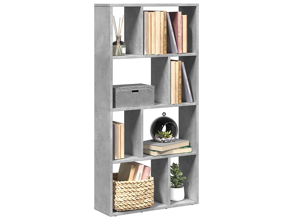 Boekenkast 60x20x120,5 cm bewerkt hout betongrijs