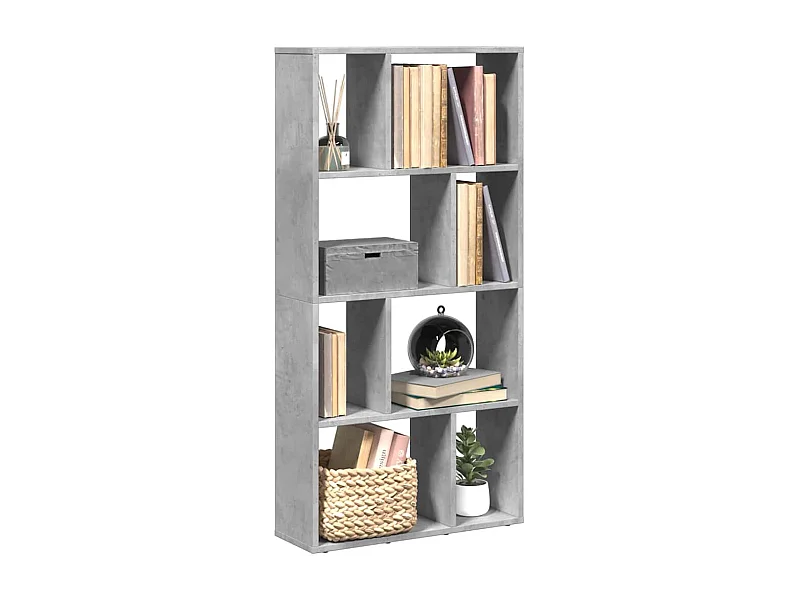 Bücherregal Betongrau 60x20x120,5 cm Holzwerkstoff