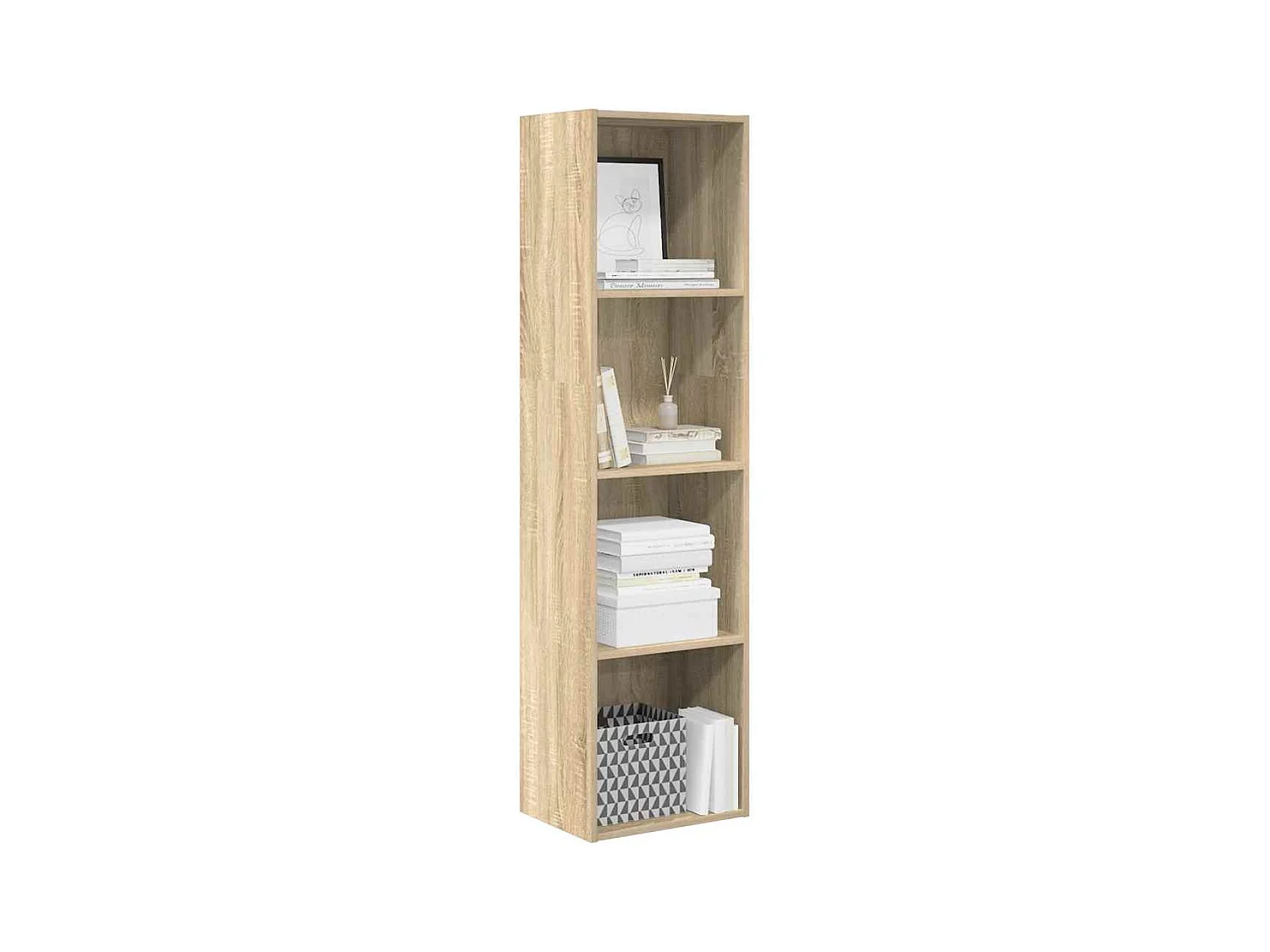 Libreria Rovere Sonoma 40x30x152 cm in Legno Multistrato