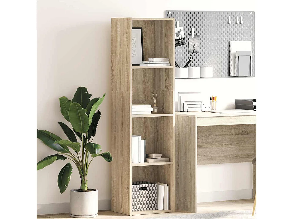 Libreria Rovere Sonoma 40x30x152 cm in Legno Multistrato
