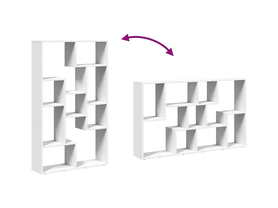 Bibliothèque blanc 72x20x120 cm bois d'ingénierie
