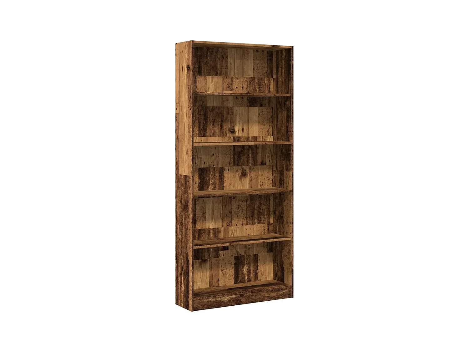Libreria Legno Antico 80x24x176 cm in Legno Multistrato