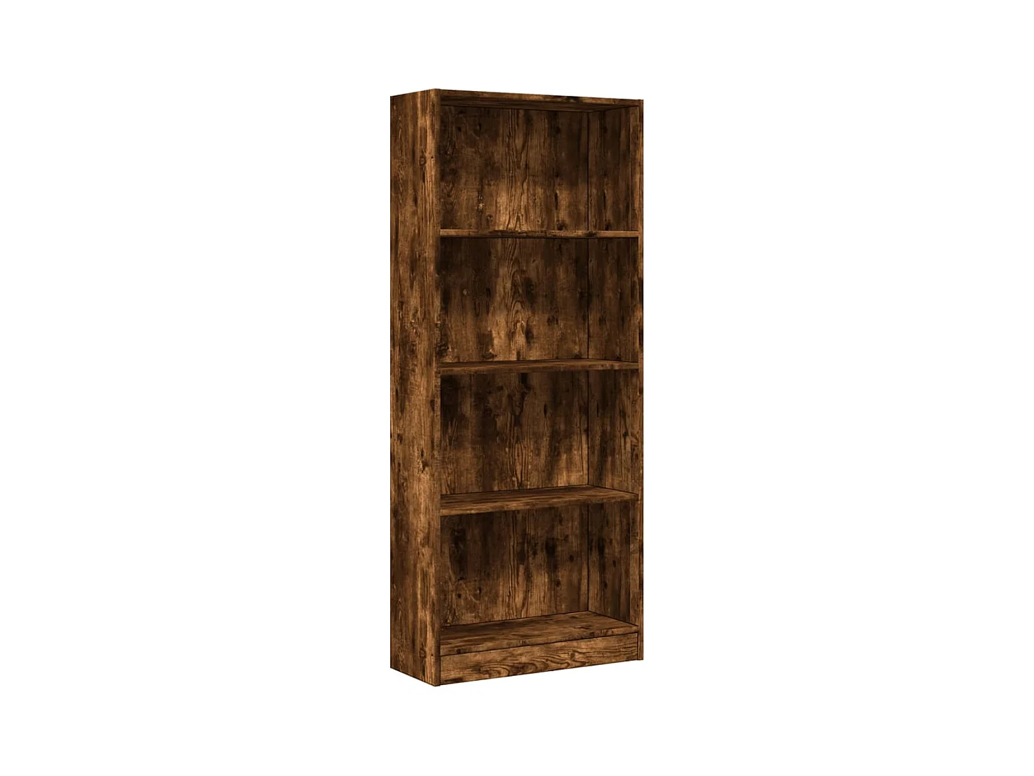 Libreria Rovere Fumo 60x24x143 cm in Legno Multistrato