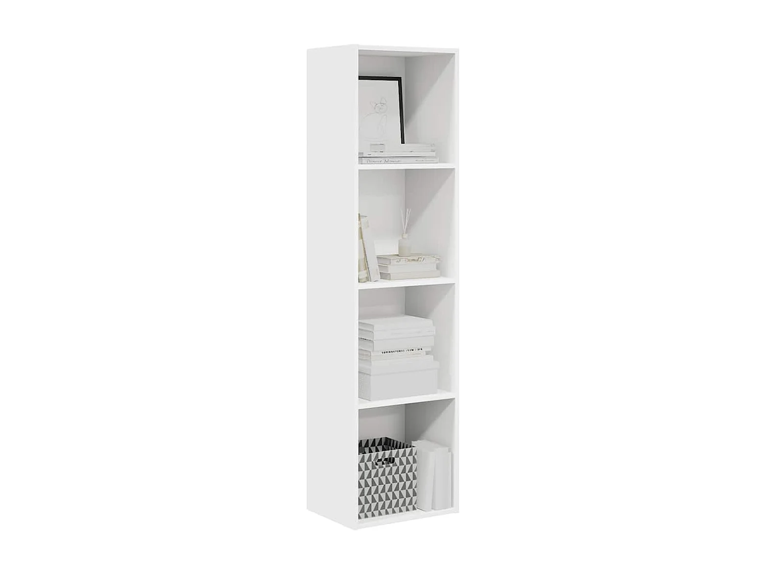 Bücherregal Weiß 40x30x152 cm Holzwerkstoff