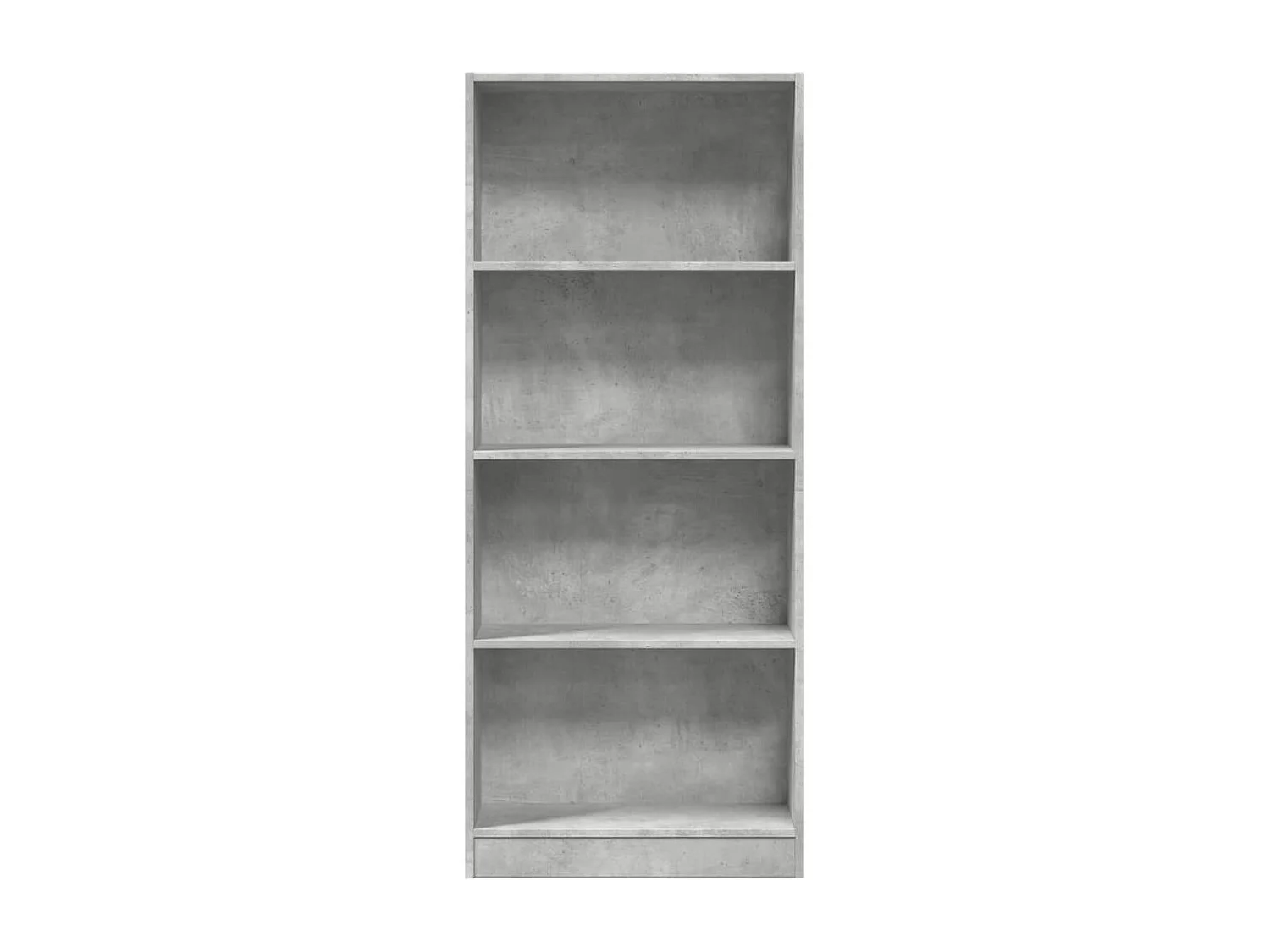 Boekenkast 60x24x143 cm bewerkt hout betongrijs