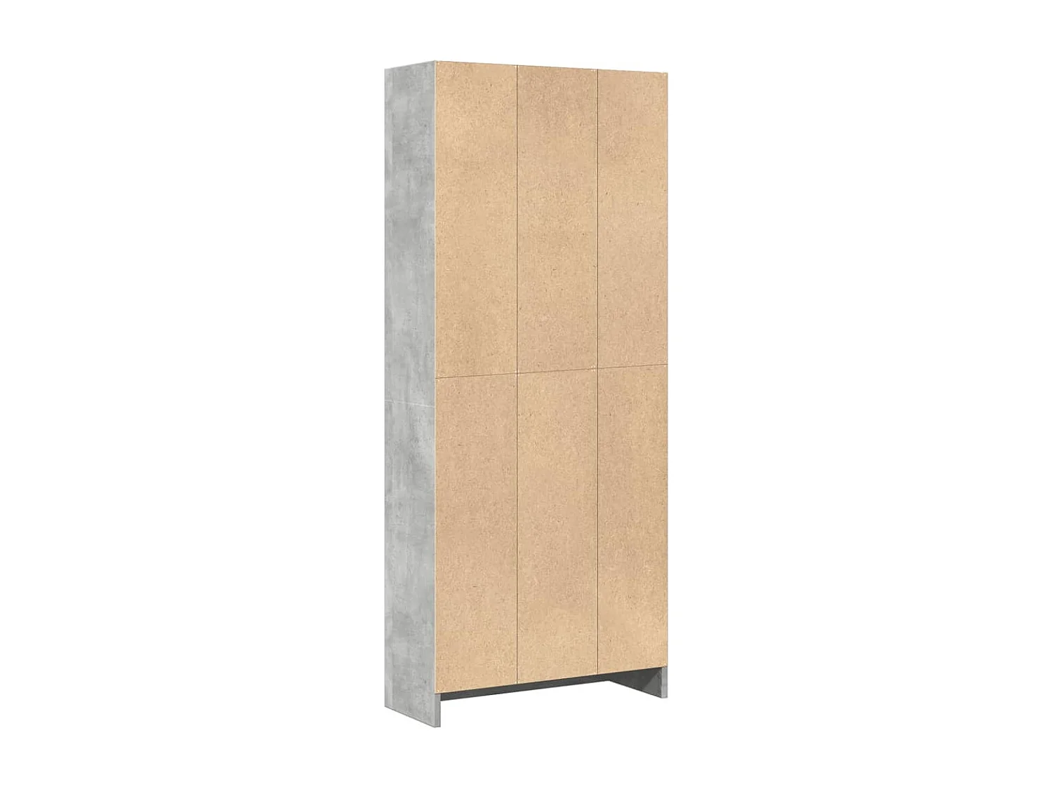 Boekenkast 60x24x143 cm bewerkt hout betongrijs