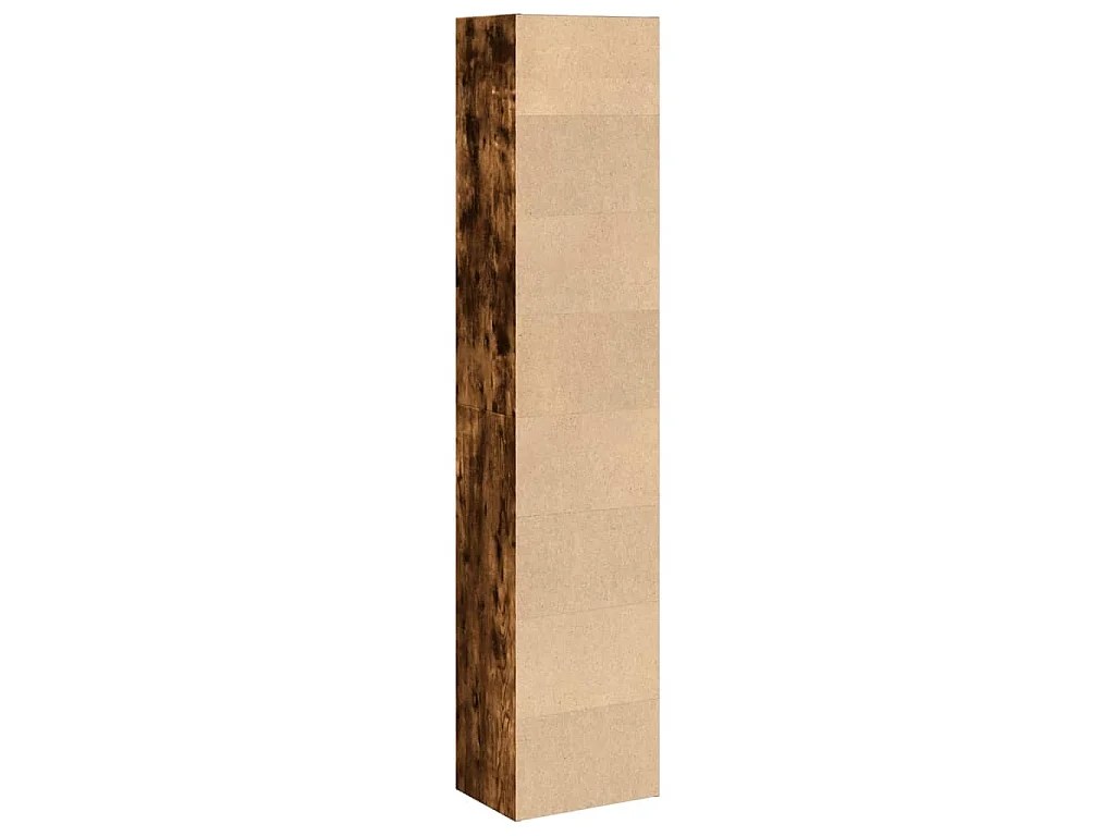 Boekenkast 40x30x189 cm bewerkt hout gerookt eikenkleurig