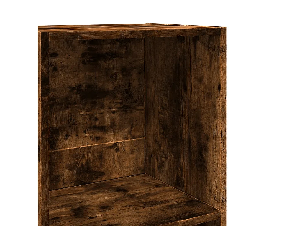 Boekenkast 40x30x189 cm bewerkt hout gerookt eikenkleurig