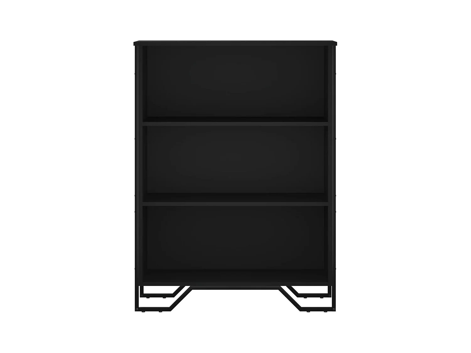 Bibliothèque noir 80x31x106 cm bois d'ingénierie