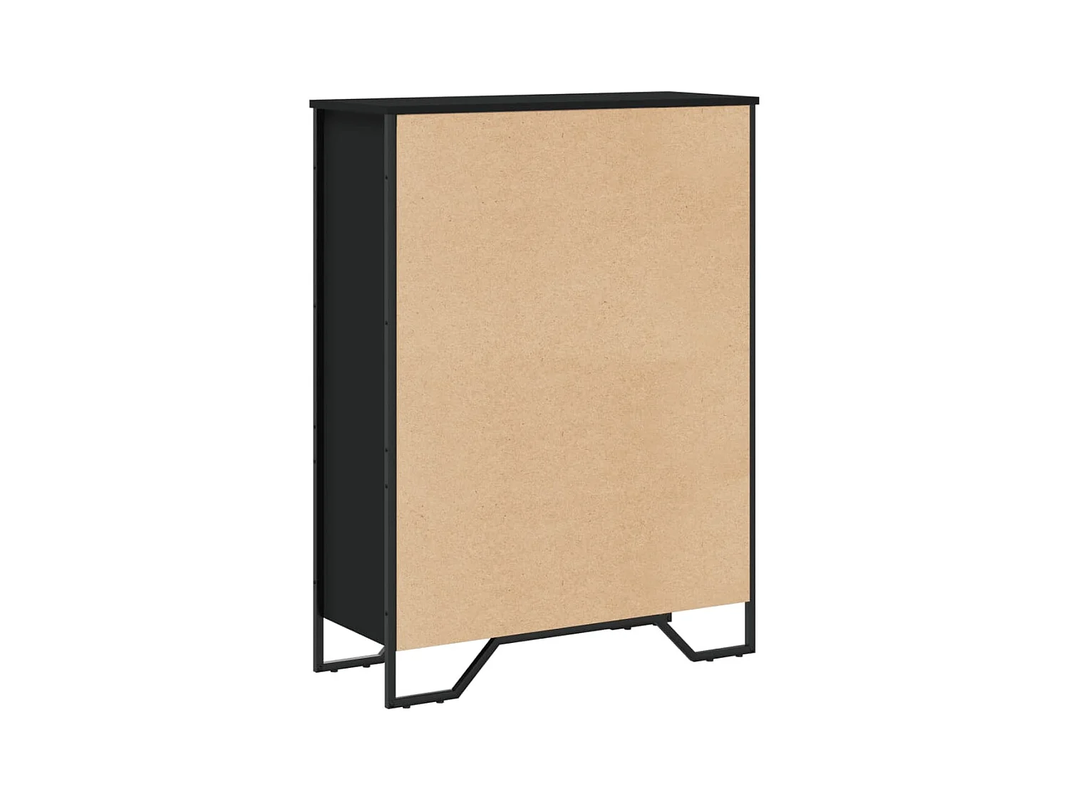 Bibliothèque noir 80x31x106 cm bois d'ingénierie