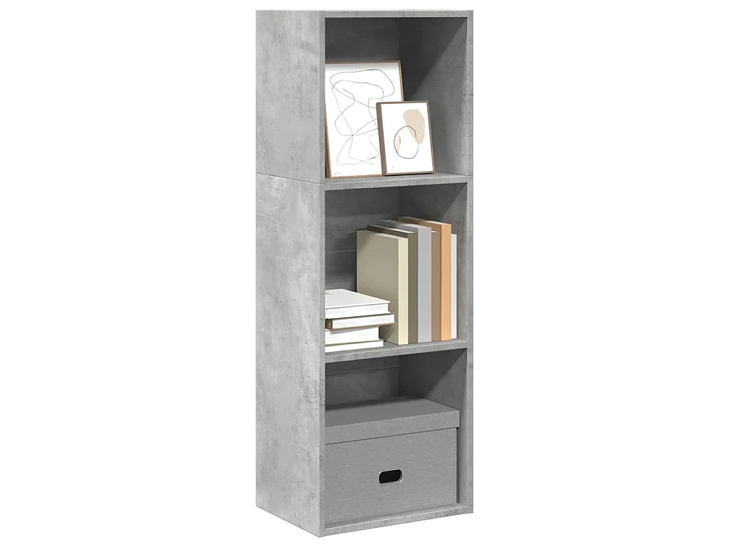 Bibliothèque gris béton 40x30x114 cm bois d'ingénierie