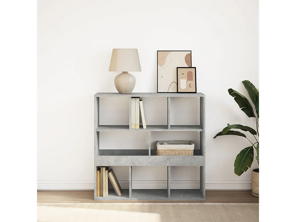 Boekenkast/kamerscherm 100x33x94,5 cm betongrijs