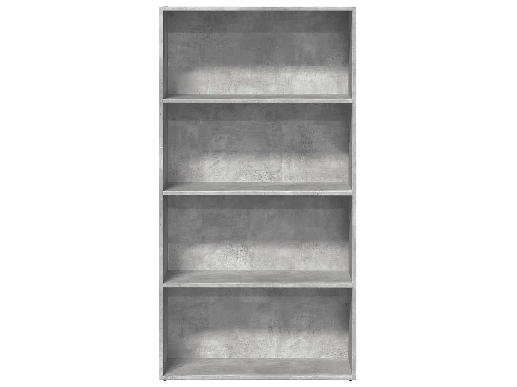 Boekenkast 80x30x152 cm bewerkt hout betongrijs