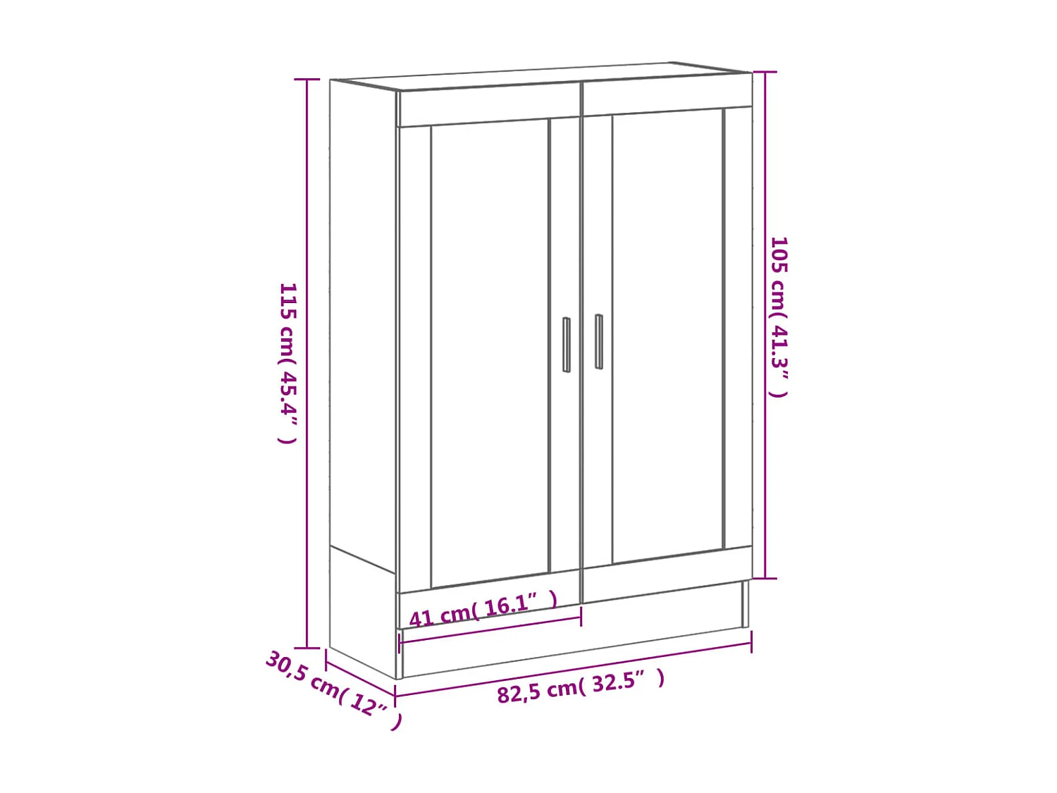 Bibliothèque chêne marron 82,5x30,5x115 cm bois d'ingénierie