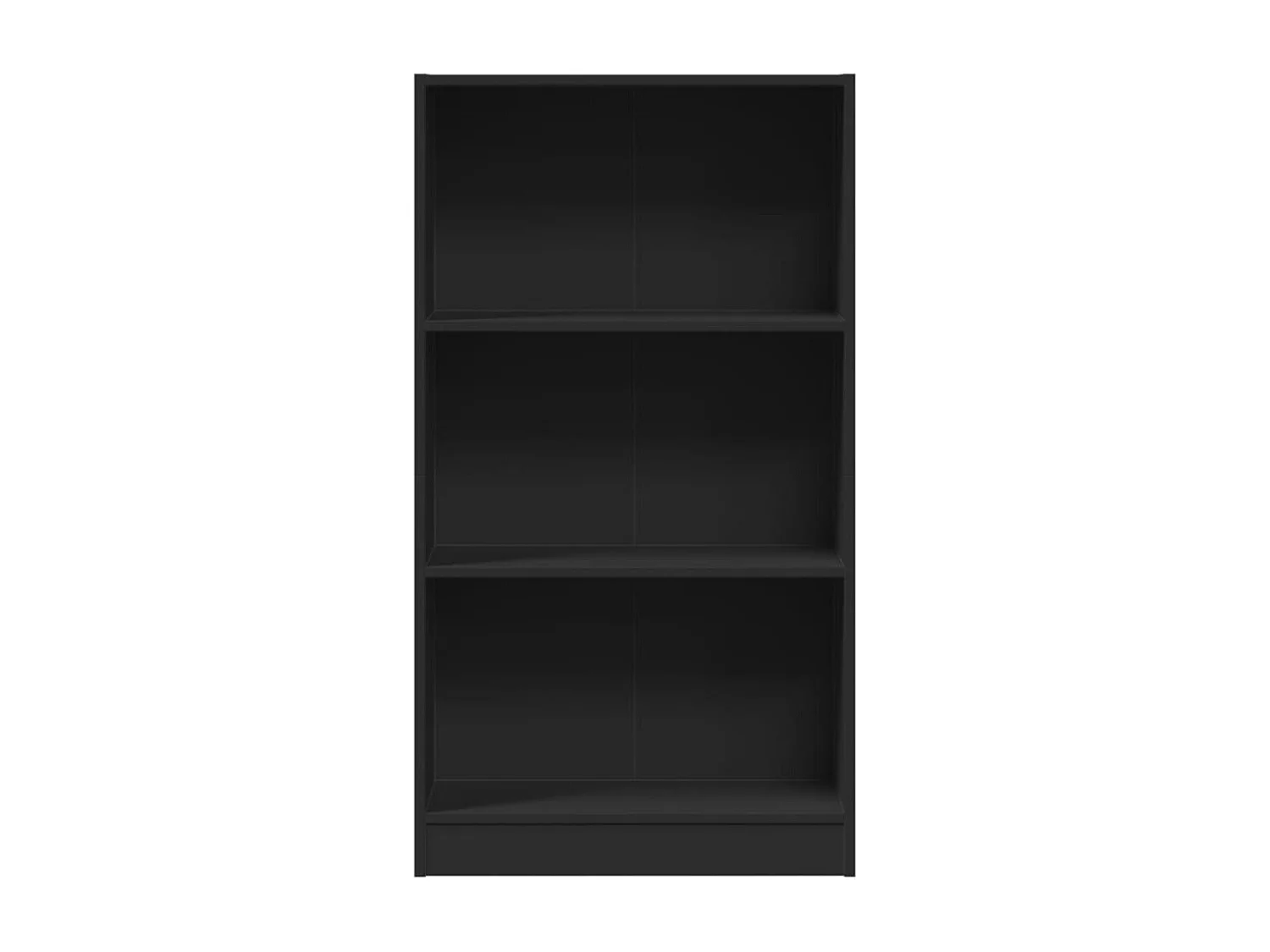 Boekenkast 60x24x109 cm bewerkt hout zwart