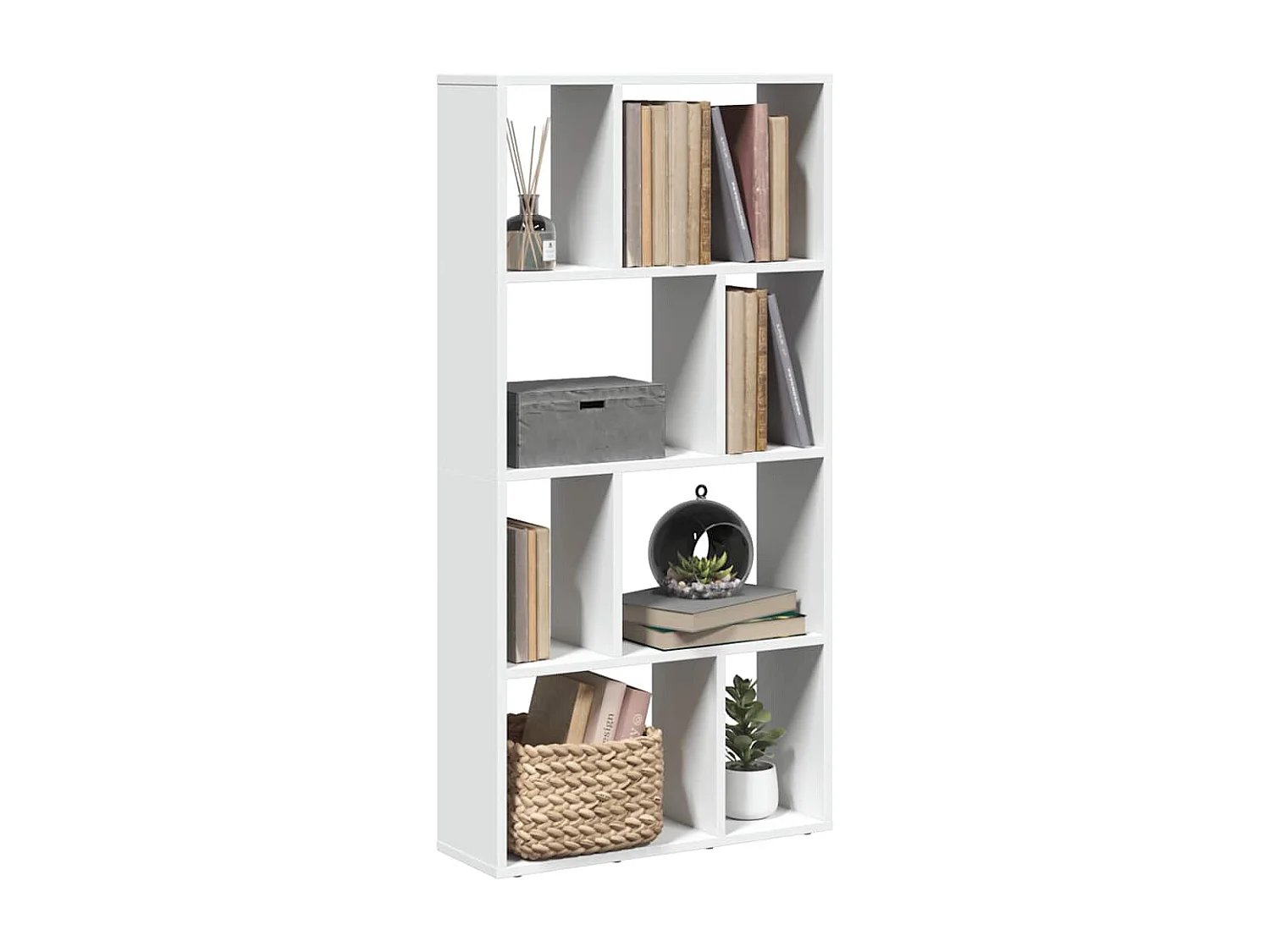 Bücherregal Weiß 60 x 20 x 120,5 cm Holzwerkstoff