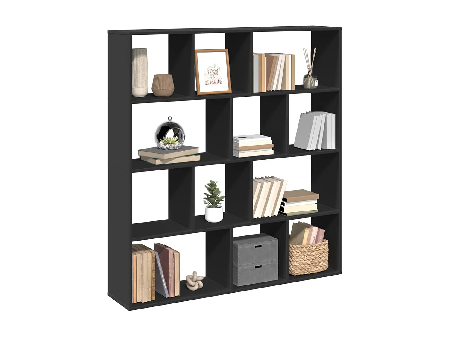 Estante 132x29x141,5 cm derivados de madeira preto