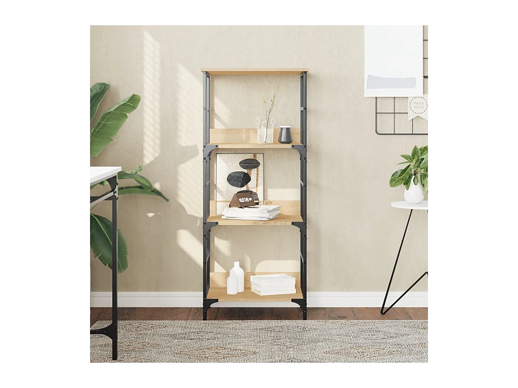 Estantería de madera ingeniería roble Sonoma 50x33x117,5 cm