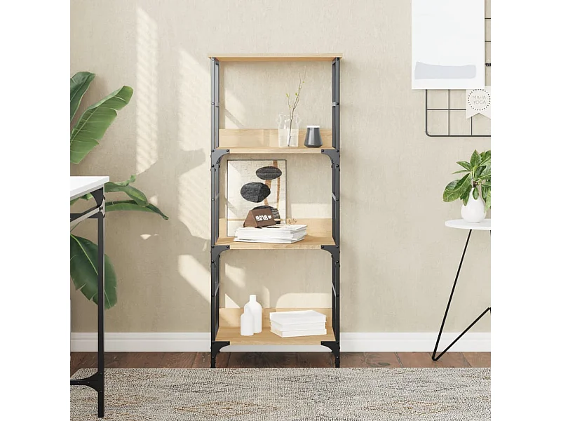 Boekenrek 50x33x117,5 cm bewerkt hout sonoma eikenkleurig