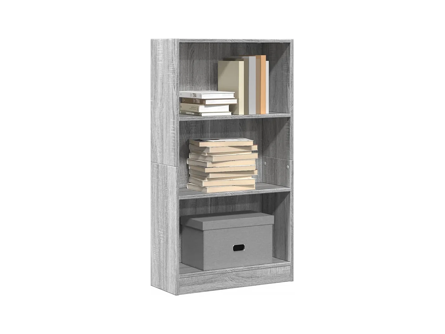 Bibliothèque sonoma gris 60x24x109 cm bois d'ingénierie
