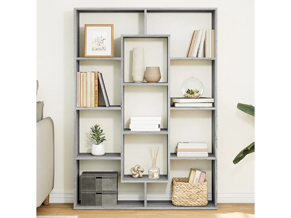Bibliothèque sonoma gris 102x29x143 cm bois d'ingénierie