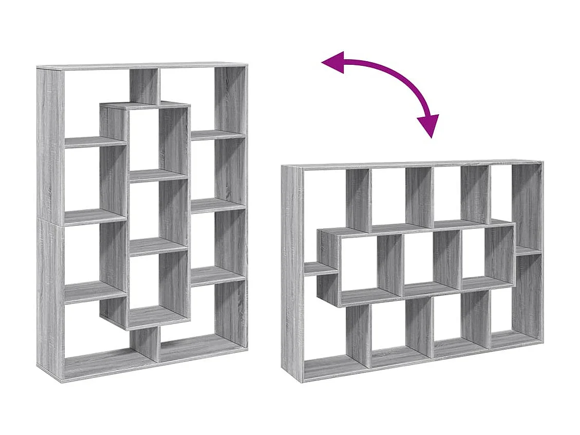 Bibliothèque sonoma gris 102x29x143 cm bois d'ingénierie