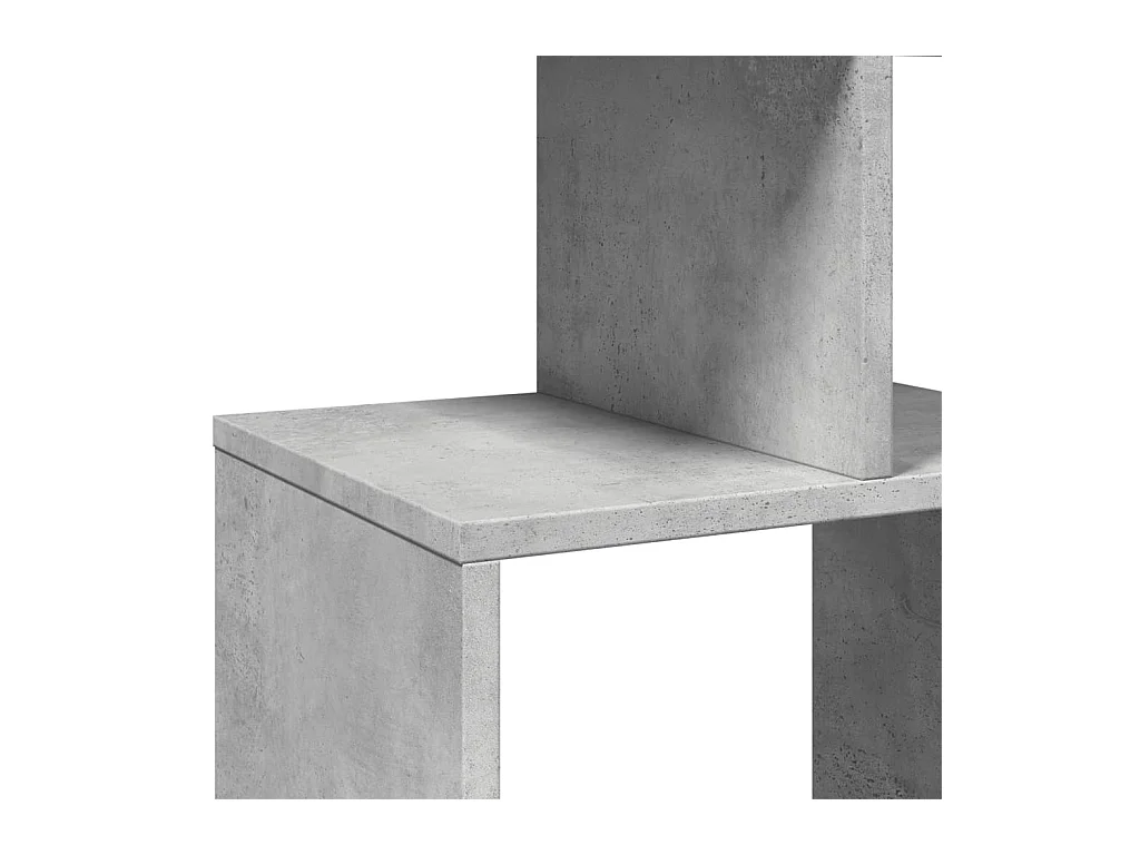 Bibliothèque gris béton 92x29x188 cm bois d'ingénierie