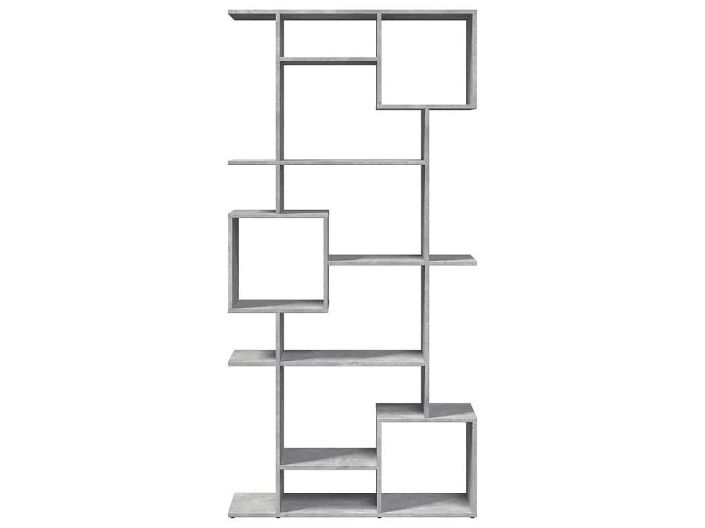 Bibliothèque gris béton 92x29x188 cm bois d'ingénierie