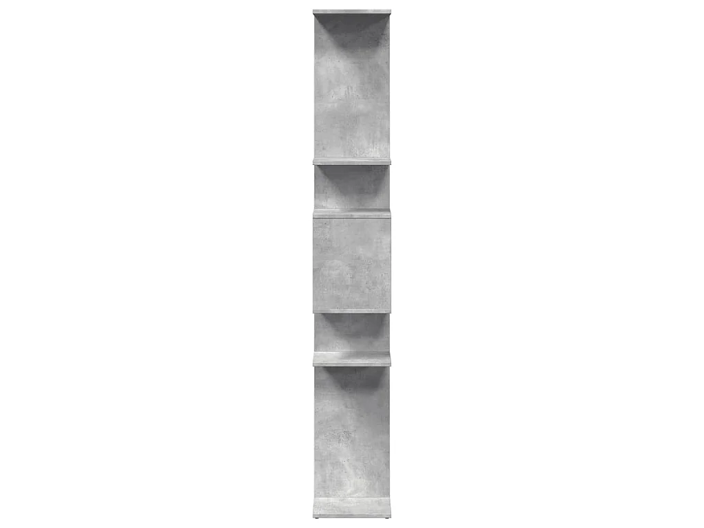 Bibliothèque gris béton 92x29x188 cm bois d'ingénierie
