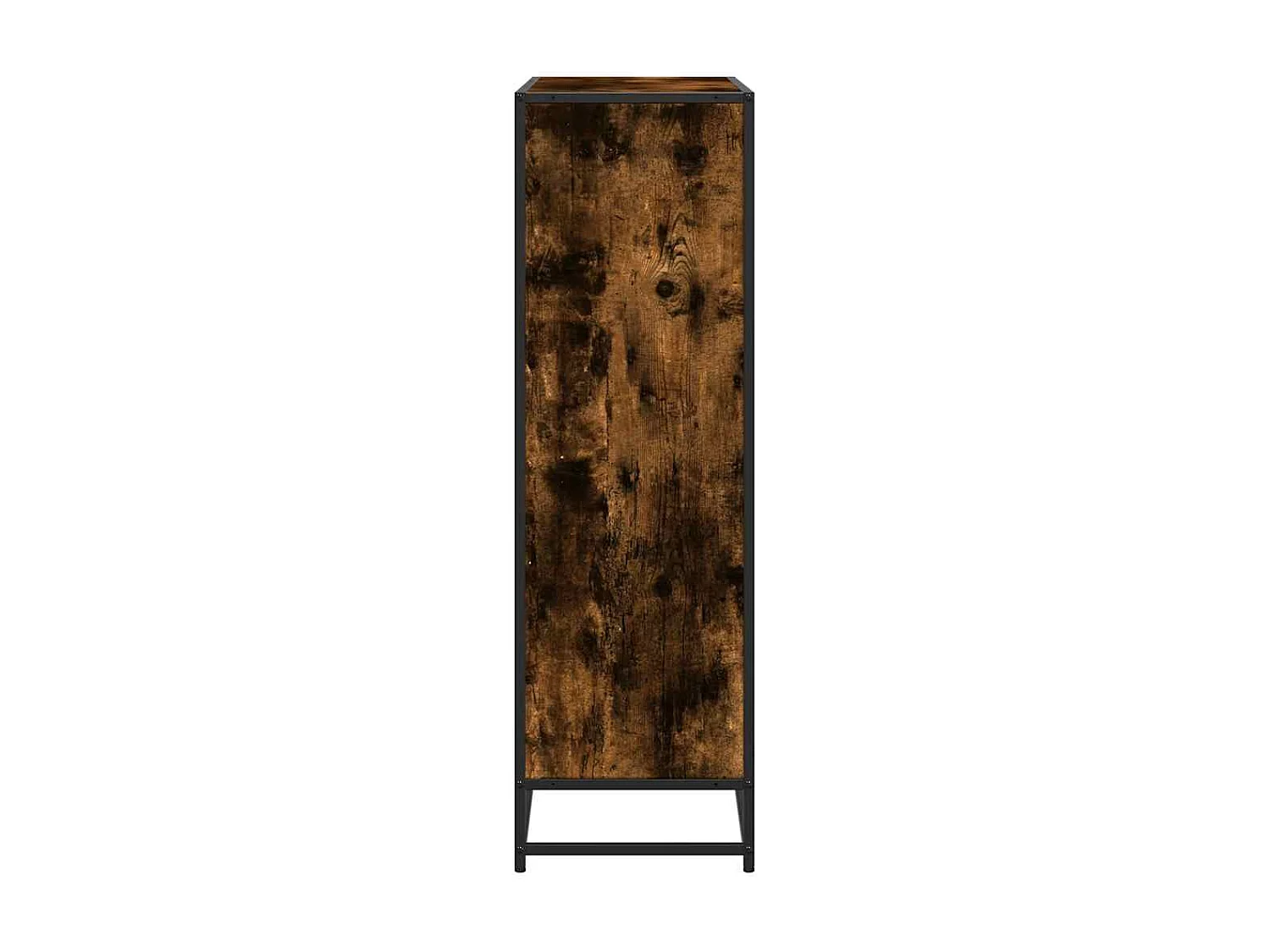 Bibliothèque chêne fumé 97,5x33x107,5cm bois d'ingénierie métal