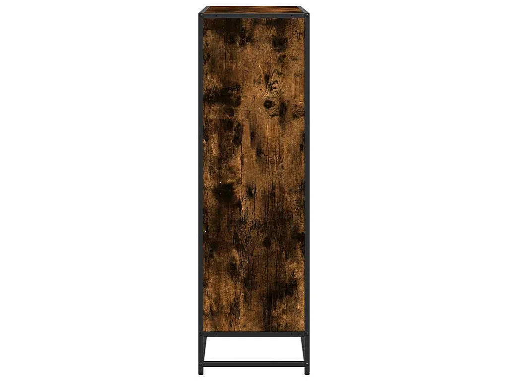Libreria Rovere Fumo 97,5x33x107,5 cm Legno Multistrato&Metallo