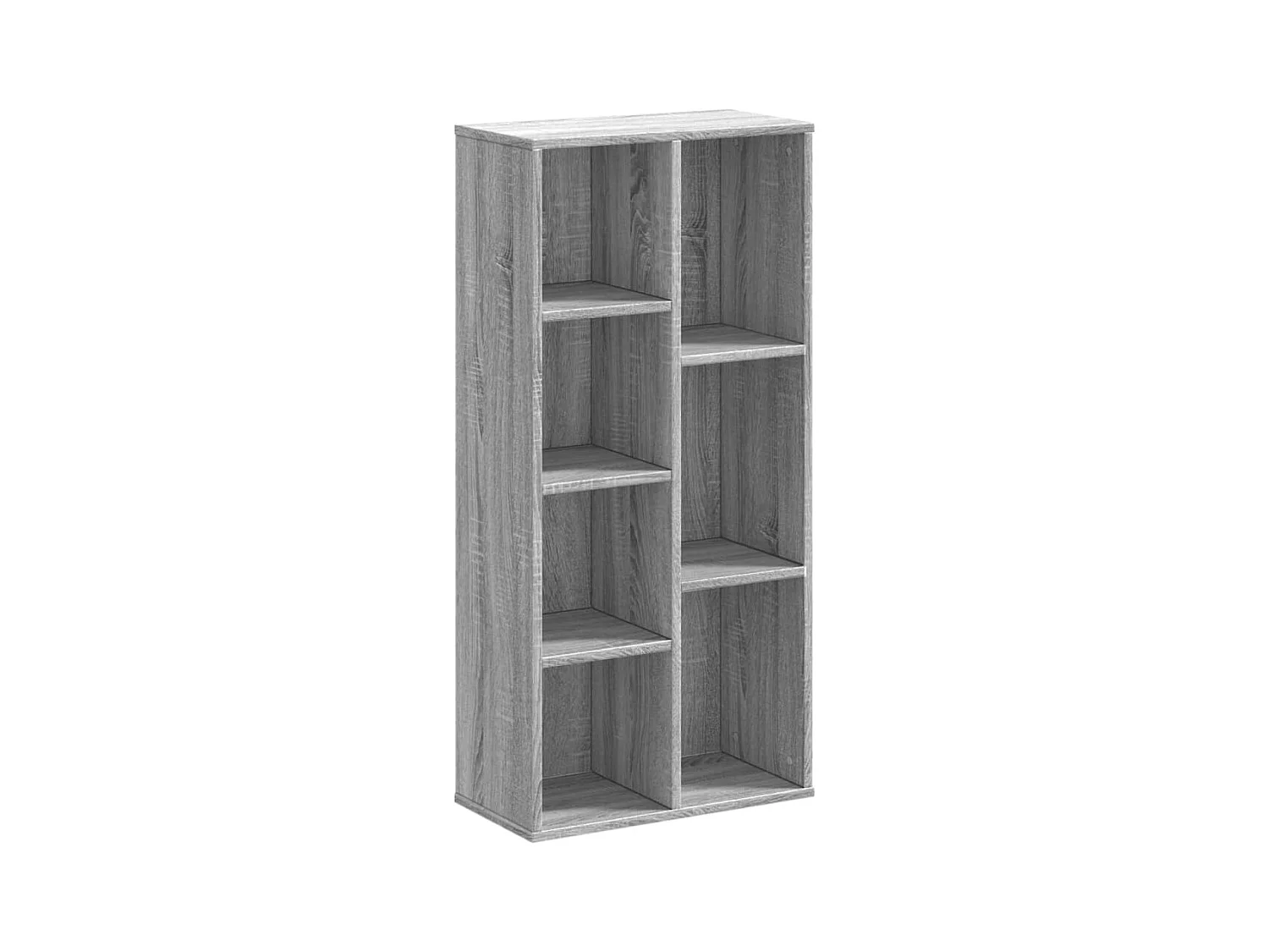Boekenkast 50x25x105 cm bewerkt hout grijs sonoma eikenkleurig