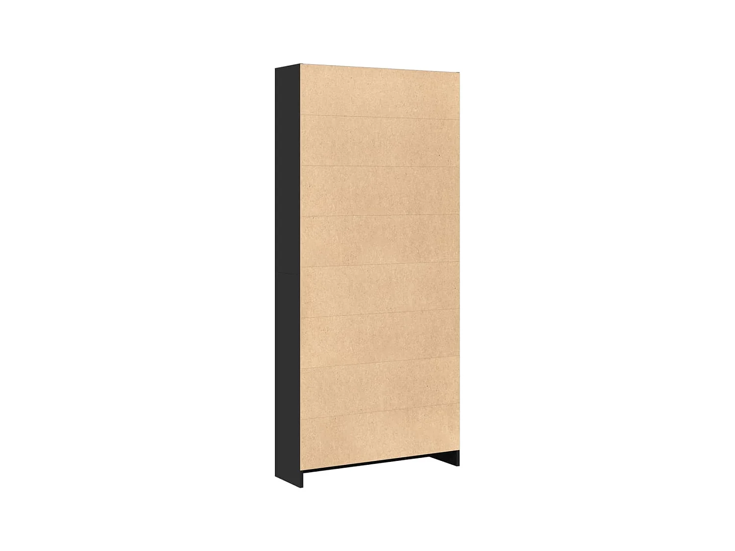 Bücherregal Schwarz 80x24x176 cm Holzwerkstoff