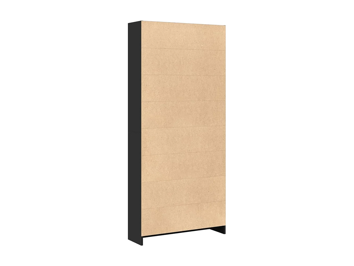 Boekenkast 80x24x176 cm bewerkt hout zwart