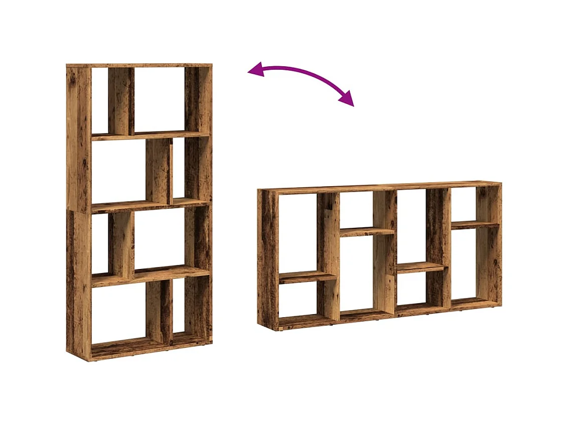 Bibliothèque vieux bois 60x20x120 cm bois d'ingénierie