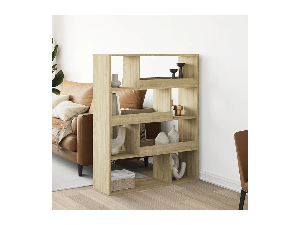 Bibliothèque chêne sonoma 100x33x125,5 cm bois d'ingénierie