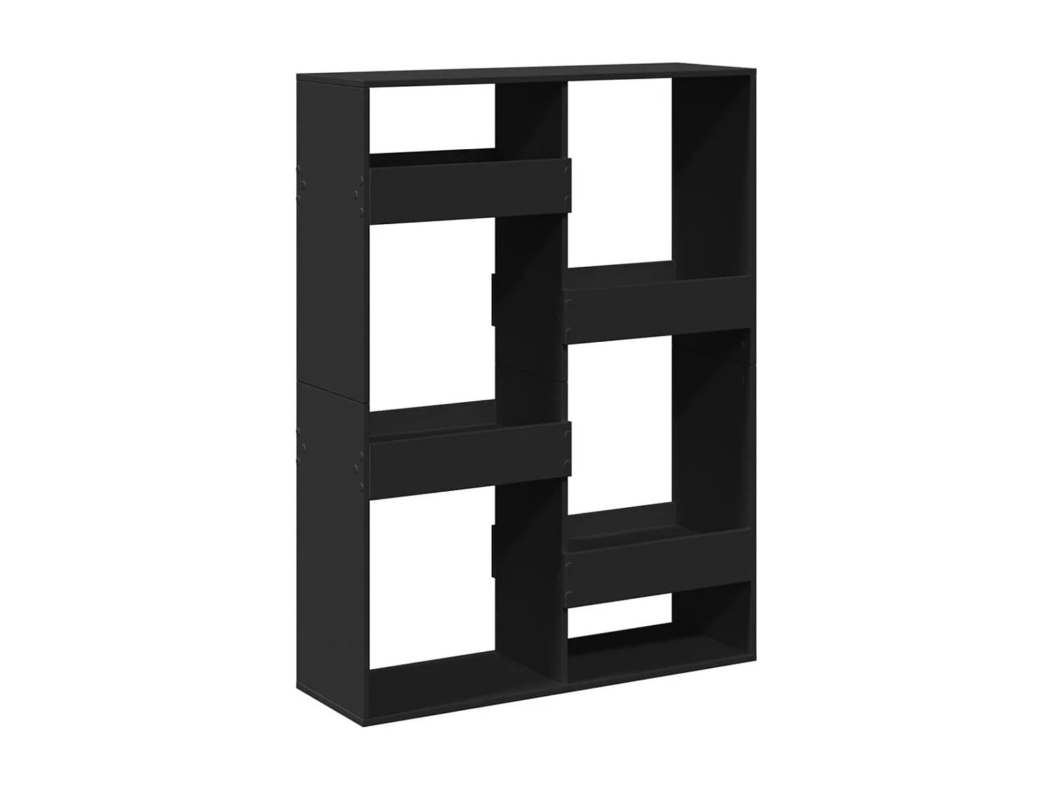 Boekenkast 100x33x135 cm bewerkt hout zwart